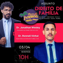 DIREIRO DE FAMÍLIA - Dr Jonathan Wesley e Dr Ronneli Vinhal